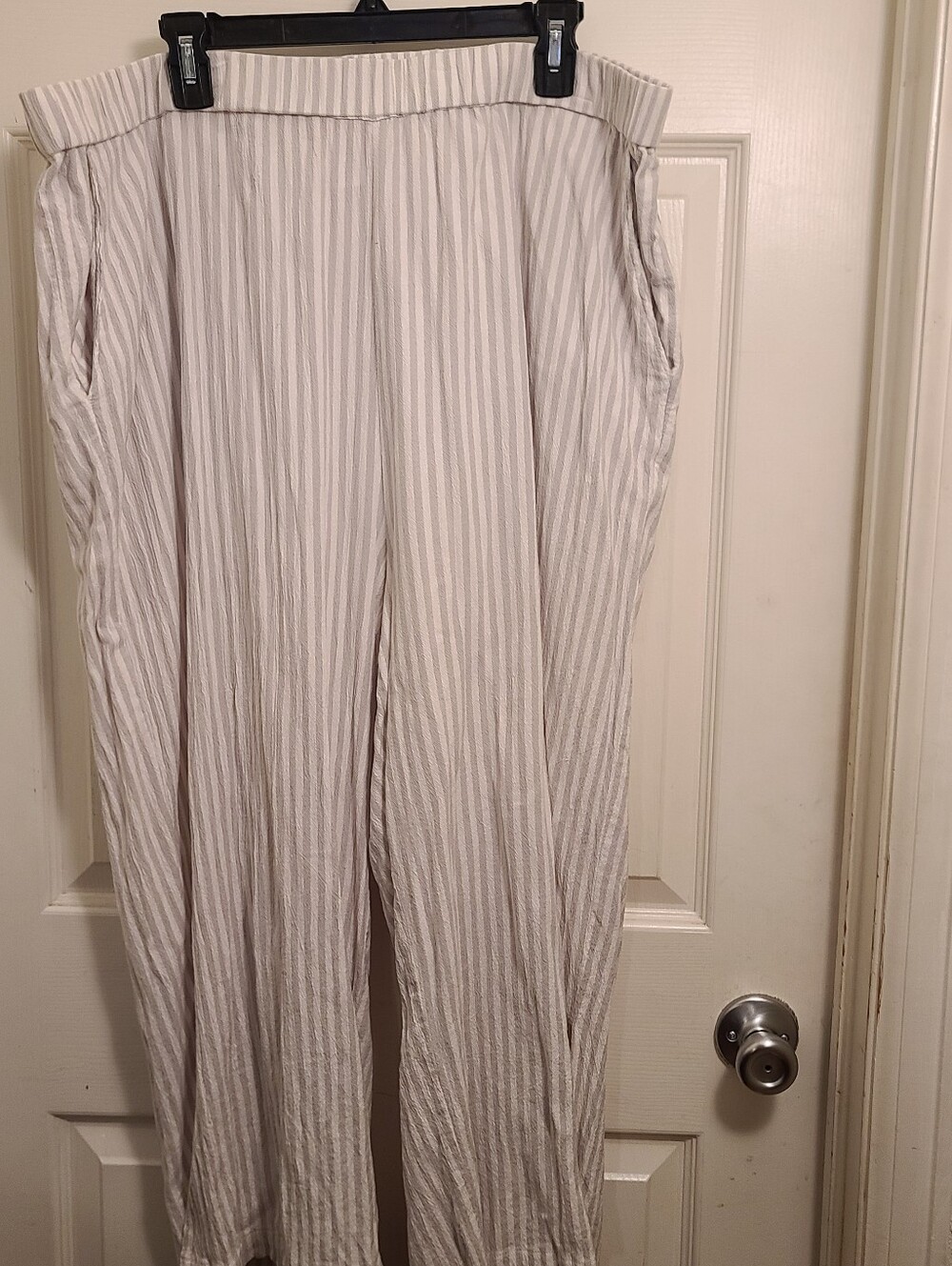 Fresh Produce Light Beige Stripe Women's Casual Pants Size 2X